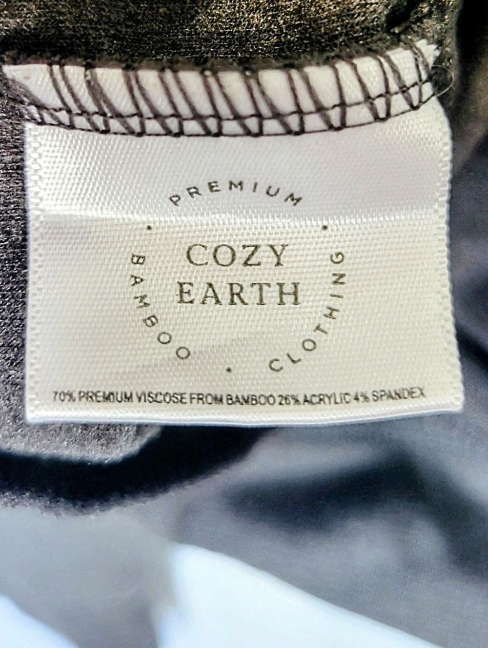 Cozy Earth Bamboo Mens Ultra Soft Grey Pull-Over Hoodie Sustainable Minimal - Picture 8 of 11